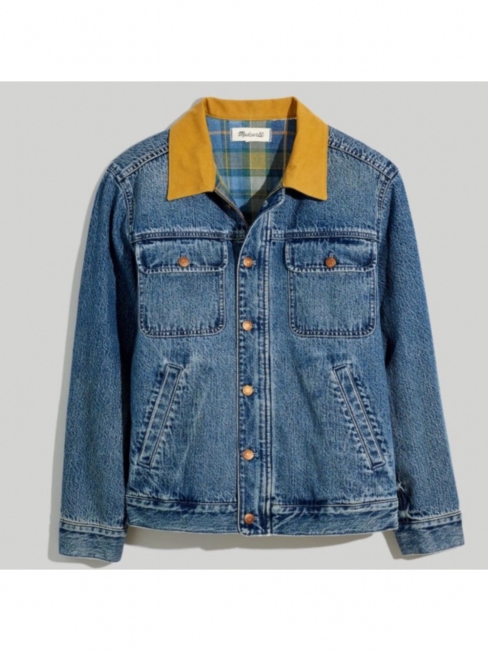 MADEWELL men’s Denim Chore Jean Jacket in Elston Wash NWOT